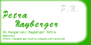 petra mayberger business card